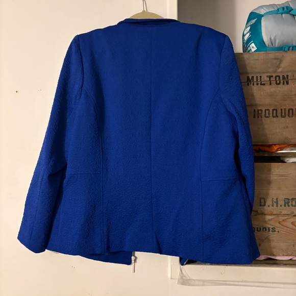 Cobalt Blue TanJay Women’s Zippered Jacket Size 16 - Picture 4 of 4